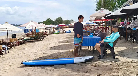 Surfing in Bali